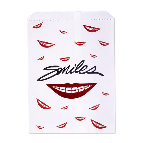 Kids Paper Bags Smiles With Braces 100/Box