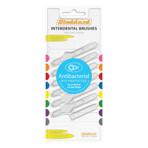 Antibacterial Interdental Brushes White, 6/Pkg.