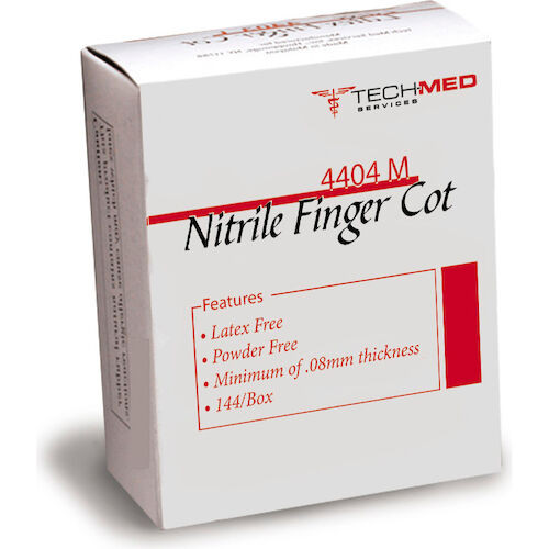 Nitrile Finger Cots Small, 2" x 24 mm Finger Cots, 144/Box