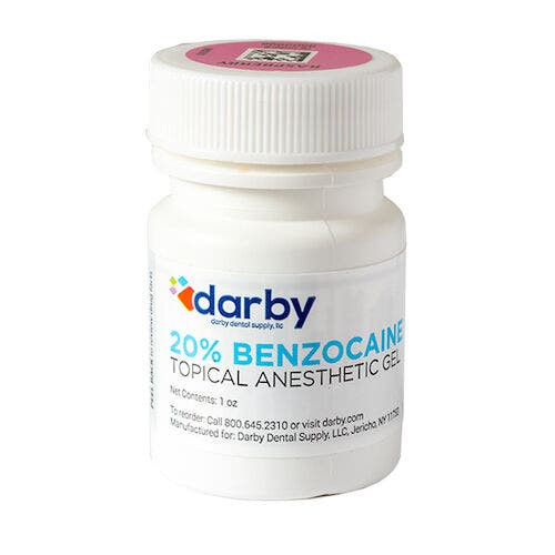 20% Benzocaine Gel, , 1 oz, Raspberry