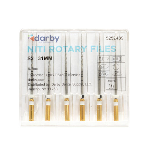 NiTi Rotary Files MT S2, 31 mm, 6/Pkg.
