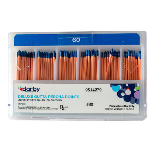 Deluxe Gutta Percha Points #60, Compartments, 120/Box