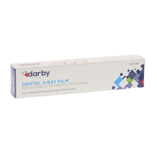 Dental X-Ray F-Speed Film Size 2 Adult, FS-21, Single Film, 150/Box