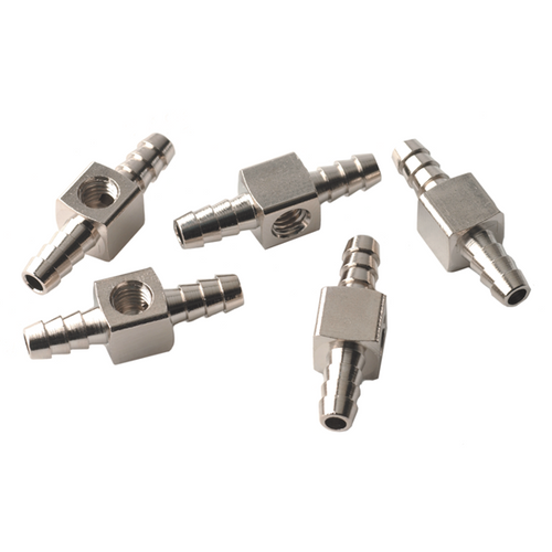 1/8" Barb x 10-32 Female x 1/8" Barb Tee; Pkg of 5