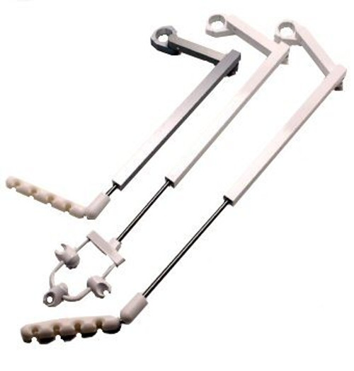 Telescoping Arm w/4 Position Holder, White