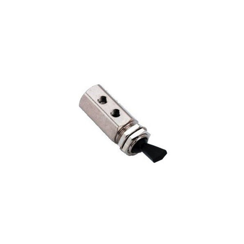 Toggle Cartridge Routing Valve, On/Off, Side & Rear Ported, Black