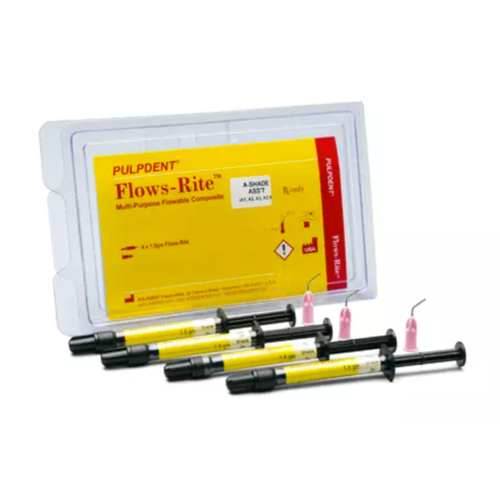 Pulpdent, Flows-Rite A1 1.5g Syringe Refill Pack of 4, FKA1