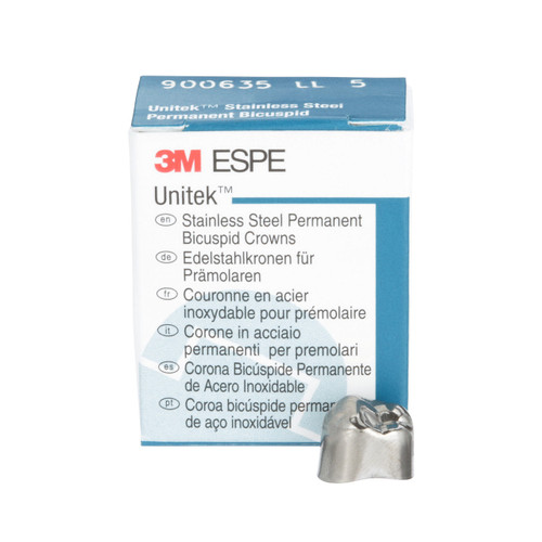 Unitek Stainless Steel Permanent Second Bicuspid Crowns Refills, 5/Pk, LL5 lower left  size 5