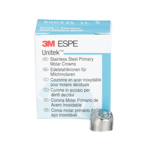 Unitek Stainless Steel Crowns Refills. Second Primary Molars, 5/Pk, LL5  Lower Left Size 5