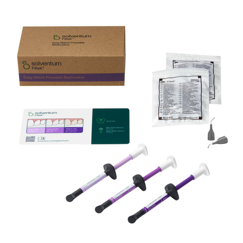 Solventum Filtek Easy Match Flowable Restorative 2g Syringe Intro Kit of 3