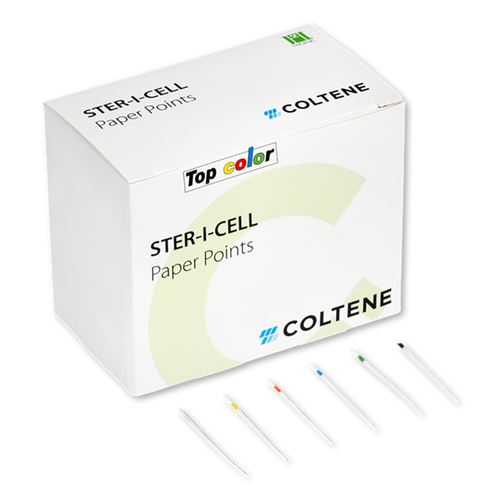 Coltene, HYGENIC Ster-I-Cell Paper Points Top Color ISO 20, 180 pcs, H03181