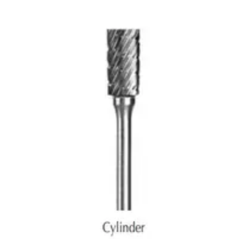 Buffalo Dental, Cylinder,  1/4" Head Dual Cut Regular HP Carbide Bur, 1/8" Shank, 18520