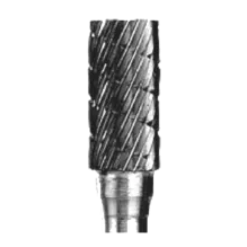 Buffalo Dental, 3/8" Cylinder (E3/8) Diamond Cut Coarse Carbide Bur w/ 1/4" Shank, 19150CDM