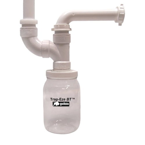 Buffalo Dental, Trap-Eze BT Bottle Trap Complete Kit (1 1/2" Plumbing + One 64 oz. Bottle), 62150