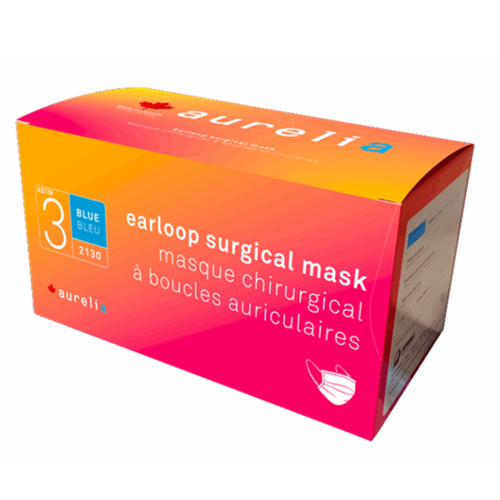 Surgical Mask Blue ASTM Level 3 Made in Canada 50/Box