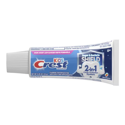 Procter & Gamble, Crest Kid's Advanced 6+ Sugar + Bacteria Shield Toothpaste, Strawberry, 0.85 oz, 72/Case, 80841996