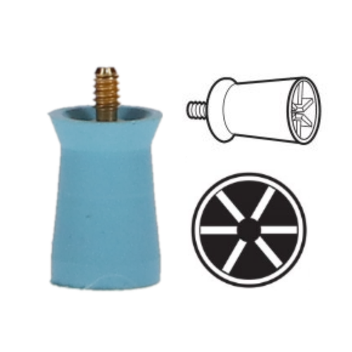 AllPro, Allpro Prophy Cup Screw Type Six Webs Soft Aqua Unscented, 144/Pack, 103-S-144