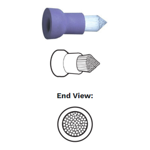 AllPro, Allpro Prophy Brush Snap-On Tapered White Nylon Non-Latex Base, 36/Pack, 310-36