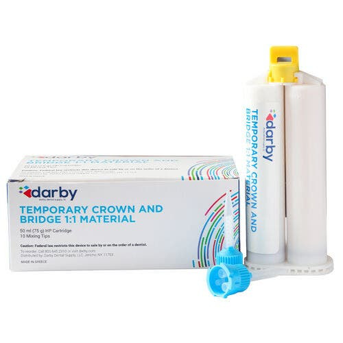 Temporary Crown and Bridge Material 1:1, 1:1 Ratio, 50ml and 10 tips, A2