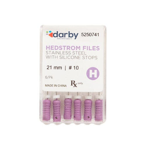 Hedstrom Files with Silicone Stops, 21mm, #10, 6/Pkg.