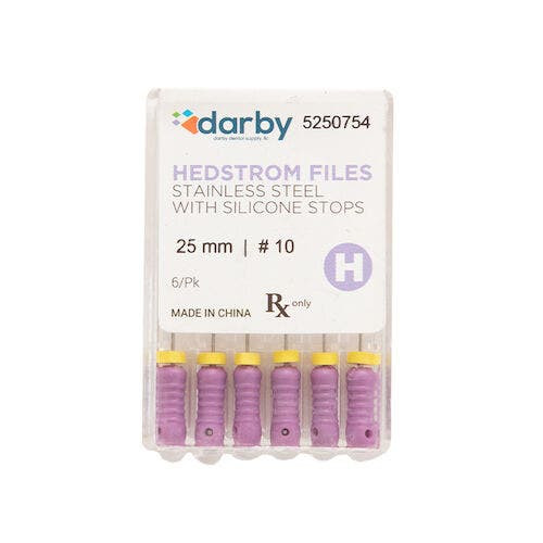 Hedstrom Files with Silicone Stops, 25mm, #10, 6/Pkg.
