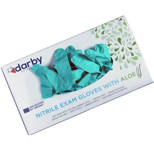 HandsOn Nitrile Gloves with Aloe, Medium, 200/Box