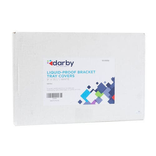 Liquid-Proof Bracket Tray Covers, White, 9" x 13 1/2", 500/Box