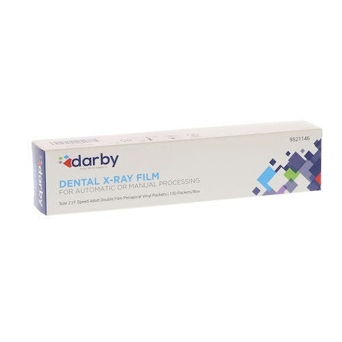 Dental X-Ray F-Speed Film, Size 2 Adult, FS-22, Double Film, 130/Box