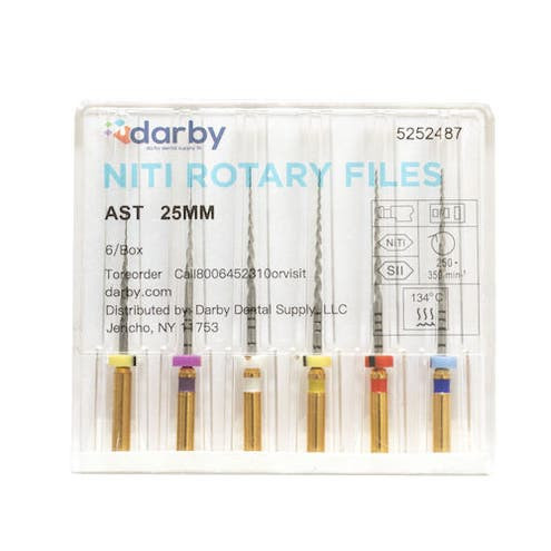 NiTi Rotary Files MT, S1, 31 mm, 6/Pkg.