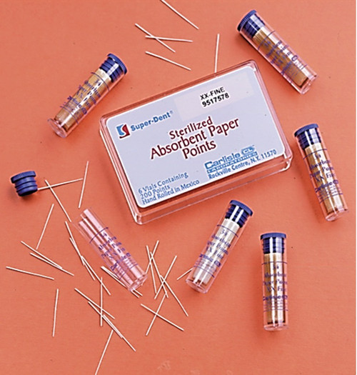 Absorbent Paper Points Color Coded, Vials, 15, 200/Pkg