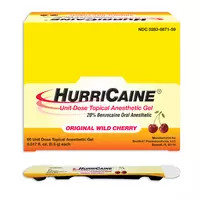 Hurricaine Topical Anesthetic Gel, Unit Dose, Cherry, 60/Box