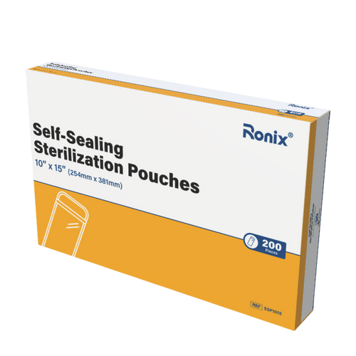Ronix, Ronix Self-Sealing Sterilization Pouches, 10" x 15", 1902137