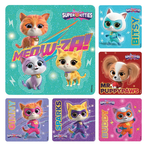Kids Stickers Superkitties 100/Box