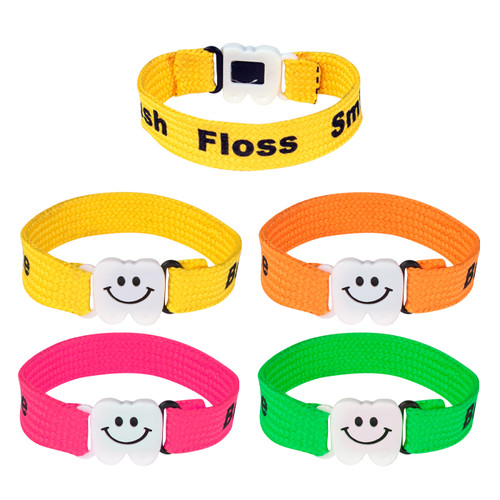 Kids Toys Dental Sayings Bracelets 48/Box