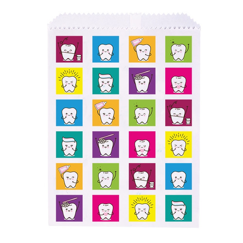 Kids Paper Bags Action Teeth 100/Box