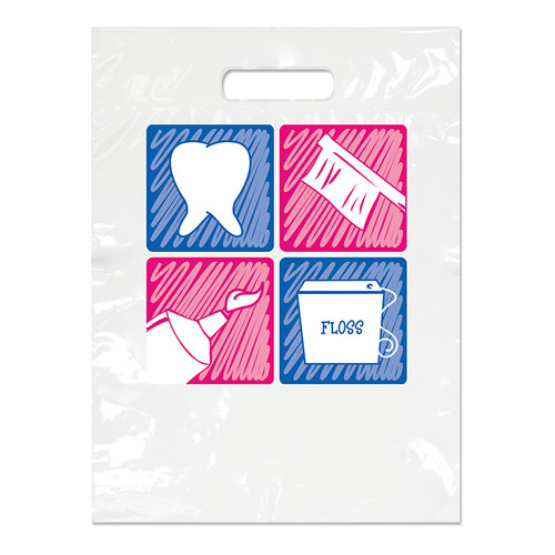 Plastic Bags Small Red/Blue Four Boxes 100/Box
