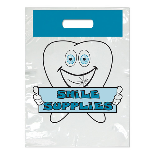 Plastic Bags Small Blue Smile 100/Box