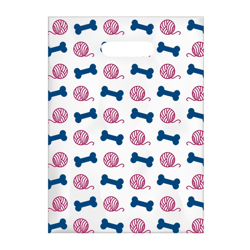 Plastic Bags Scatter Print Bone Ball Of Yarn 100/Box