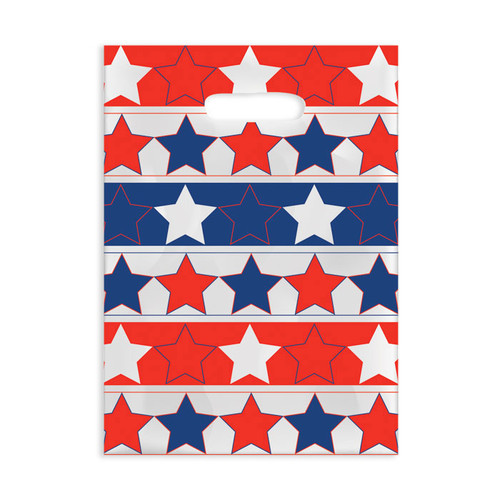 Plastic Bags Stars Stripes Scatter 100/Box