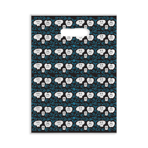 Plastic Bags Smiling Teeth Scatter 100/Box