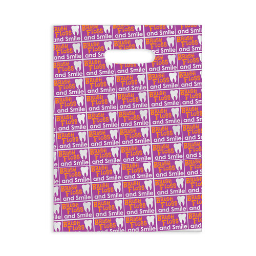 Plastic Bags Brush Floss Smile 100/Box
