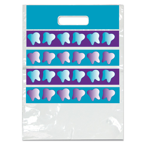 Plastic Bags Large Purple/Blue Tooth 100/Box