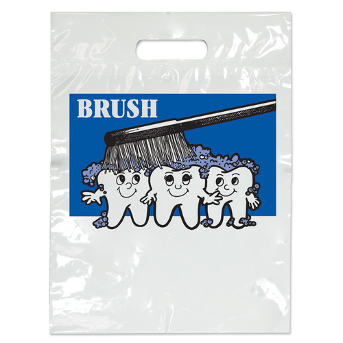 Plastic Bags Imprinted Small Brush Teeth 500/Box