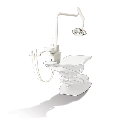 DCI, Reliance Post Mount Utilities, PMU w/Cuspidor, White, RO4102