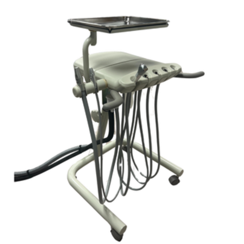 Flight Dental, A-Series Doctors Cart with Vacuum Package (with TRAD-2002) Junction box, 3-way Syringe, 3 Handpiece tubings, HVE, SE and Vacuum Trap Canister, Water Bottle System, MC-1302F-VAC