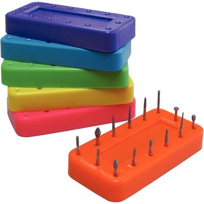 Bur Block Magnetic 14 Hole, Red