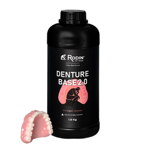 Pac-Dent, Rodin Denture Base 2.0, Original Pink, 1kg/Bottle, 23860