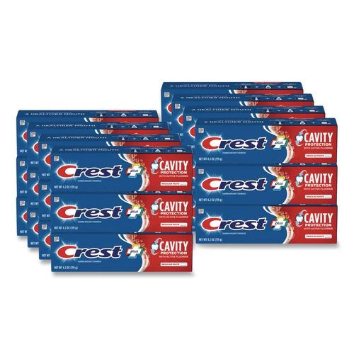 Crest Cavity Protection Toothpaste, Regular, 4.2 oz, Tube, 24/Carton - Overtsock
