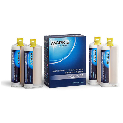 Mark3, eXact VPS Impression Material Heavy Fast Set 50ml. Cartridges 4/Box, 100-1145