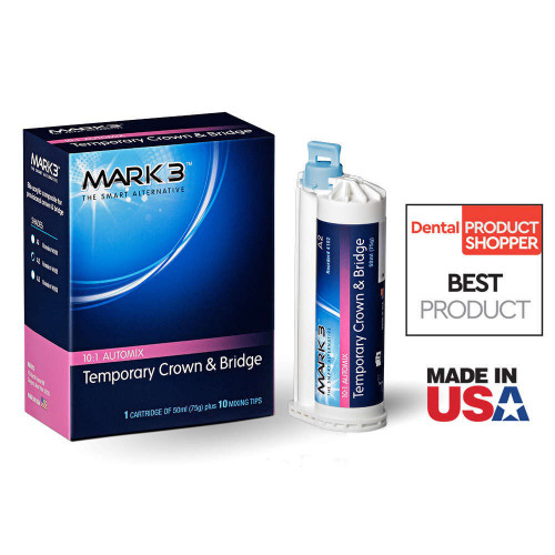 Mark3, Temporary Crown & Bridge A3 10:1  50ml. Cartridge (75gm.) & 10 Tips, 100-4103